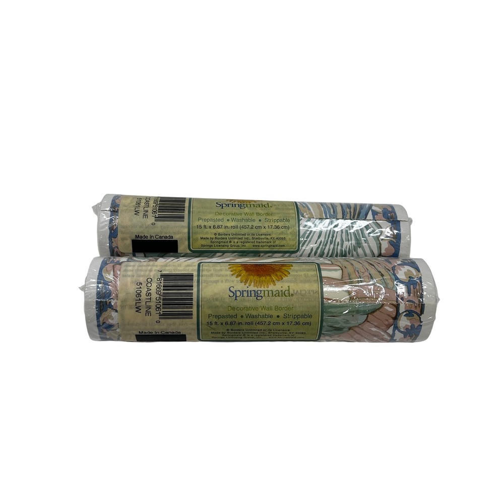 Springmaid Coastline 51061LW Vintage Wall Border Prepasted Washable 2‎ Rolls